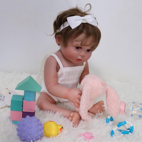 CHAREX Reborn Baby Girl Doll Vinyl Full Body Amazing Gift Set for Kids Age 3+ - Picture 3 of 7